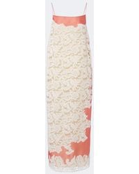KHAITE - Nevis Lace-Trimmed Voile Slip Dress - Lyst