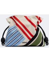 Loewe - Flamenco Medium Embroidered Canvas Clutch - Lyst