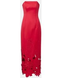 LEO LIN - Rayna Floral-Applique Maxi Dress - Lyst