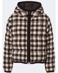 Moncler - Gingham Wool-Blend Down Jacket - Lyst