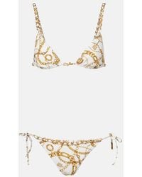 Balmain - Chain-Detail Printed Bikini - Lyst