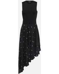 Givenchy - 4g Asymmetric Silk Midi Dress - Lyst