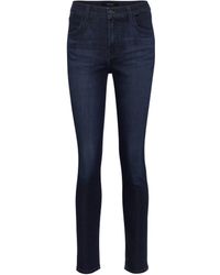 Cavalli J Brand Donna Maria Skinny Jeans Taglia 29 Nero High Rise Stretch 30 " Cavallo 