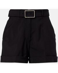Sportmax - Ghiera Belted Virgin Wool Shorts - Lyst