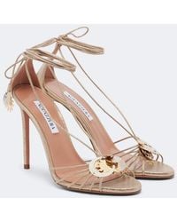 Aquazzura - Night Stars Leather Sandals - Lyst