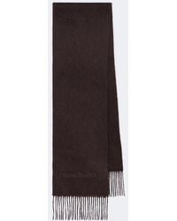 Acne Studios - Bufanda De Alpaca Y Lana Con Flecos Y Logo - Lyst