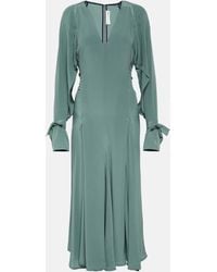 Victoria Beckham - Trench Cutout Silk Midi Dress - Lyst