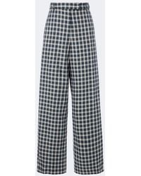 Dries Van Noten - Checked Cotton Flannel Wide-Leg Pants - Lyst