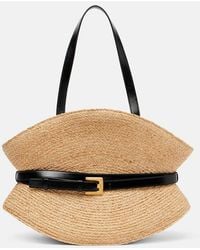 Balmain - Shuffle Medium Raffia Tote Bag - Lyst