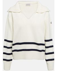 Moncler - Cashmere-blend Striped Polo Sweater - Lyst