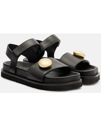 Loewe - Pebble Leather Sandals - Lyst