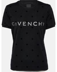 Givenchy - T-shirt en coton et tulle a logo - Lyst