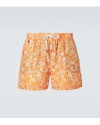 Kiton - Printed Swim Trunks - Lyst