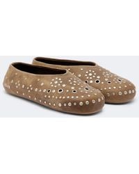 Golden Goose - Tierra Studded Suede Slip-On Shoes - Lyst