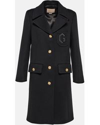 Gucci - Double G Embroidery Wool Coat, Ready-To-Wear - Lyst