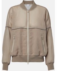 Brunello Cucinelli - Cotton Organza Bomber Jacket - Lyst