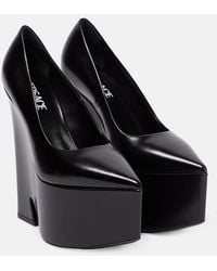 Versace - Tempest Leather Platform Pump - Lyst