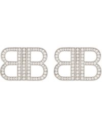 Balenciaga - Bb 2.0 Crystal-embellished Earrings - Lyst