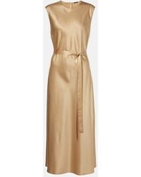 JOSEPH - Garnier Silk Satin Midi Dress - Lyst