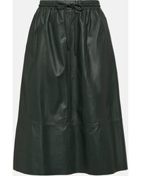Yves Salomon - Flared Leather Midi Skirt - Lyst