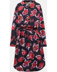 Marni - Floral Cotton Midi Dress - Lyst