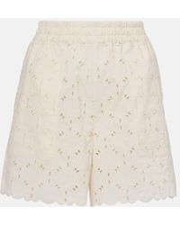 Moncler - Shorts With Lace Cutouts - Lyst