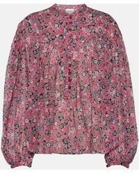 Isabel Marant - Salika Printed Cotton Voile Blouse - Lyst