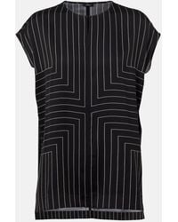 JOSEPH - Top Louison Raye En Soie Melangee - Lyst