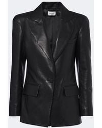 Balmain - Leather Blazer - Lyst