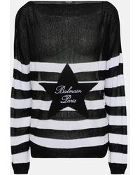 Balmain - Pull Raye A Logo - Lyst