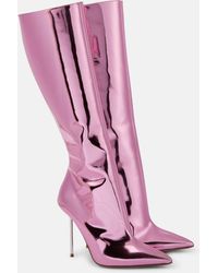 Paris Texas - Lidia Mirrored Leather Knee-high Boots - Lyst