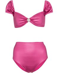 Alessandra Rich Verzierter Bikini - Pink