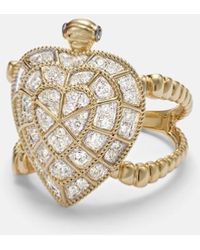 Yvonne Léon - Tortue Coeur 9Kt Ring With Diamonds - Lyst