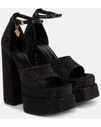 Versace - Medusa Aevitas Embellished Platform Sandals - Lyst