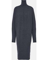 Saint Laurent - Wool Turtleneck Sweater Dress - Lyst