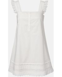 Poupette - Livy Ruffled Cotton Minidress - Lyst