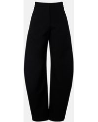 Alaïa - Wool-Blend Barrel-Leg Pants - Lyst