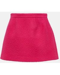 RED Valentino - Virgin Wool Miniskirt - Lyst
