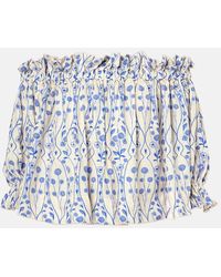 Agua Bendita - Blusa Urucu Con Hombros Descubiertos - Lyst