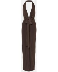 Norma Kamali - Vestido Largo Fruncido - Lyst