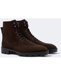 Christian Louboutin - Caracolo Lion Leather Lace-Up Boots - Lyst