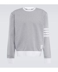 Thom Browne - 4-bar Cotton Seersucker Sweatshirt - Lyst