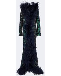 ‎Taller Marmo - Hollywood Disco Feather-Trimmed Gown - Lyst