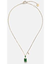 SHAY - 18Kt Pendant Necklace With Emeralds And Diamond - Lyst