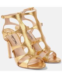 Tom Ford - Laminated Leather Sandals With Croco Print - Lyst