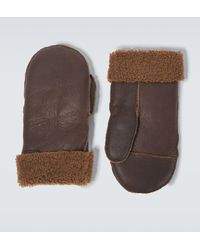 Our Legacy - Manoplas De Piel Con Ribete De Borrego - Lyst
