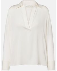 Vince - Blouse En Soie Melangee - Lyst