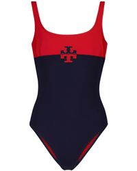 Tory Burch Logo Swimsuit - Blue