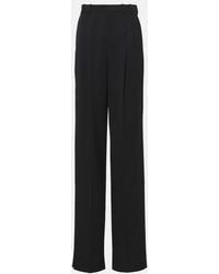 Saint Laurent - High-Rise Wool Wide-Leg Pants - Lyst