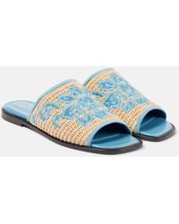Etro - Leather Espadrille Slides - Lyst